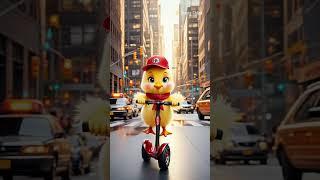 Sunny the Chick’s Cool Baseball Cap Surprise for Toto the Monkey!  #shorts #cute #sunny #pets