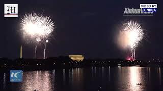 4th of July fireworks light up sky above Washington, D C  2021