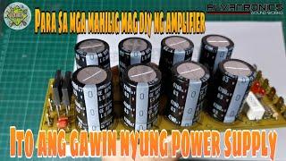 Paano gumawa ng Power Supply para Amplifier | DiY 8 E-Caps Power Supply