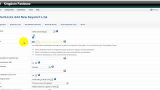 Tutorial How to Use JV Contentlinks Joomla Component for SEO internal linking management