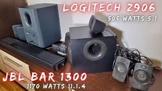 Logitech Z906 (500Watts) VS JBL BAR 1300 (1170Watts) Which is Louder?