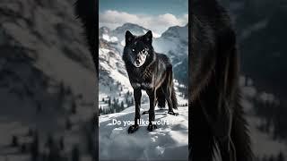 Real Wolf Howl Sound on a snowy mountain #shorts