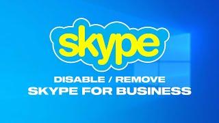 How To Uninstall Skype For Business