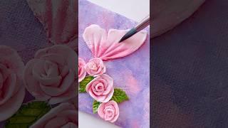 Canvas Painting with clay || Clay Art #painting #art #shorts