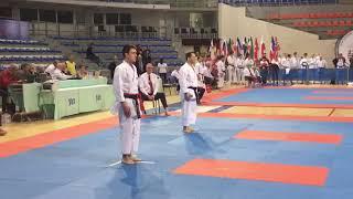 Senior Men Individual Kata 4th round, 23rd JKA European Championships 2018, Nis, Serbia