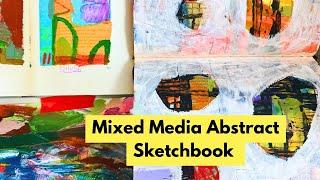 Mixed Media Abstract Sketchbook Process