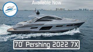 70' Pershing 2022 - PERSHING 7X on Display @ 2022 PB Boat Show - Available for $4.7M