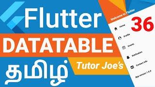 DataTable Widget in Flutter தமிழ் | Complete Widget Properties in Flutter in Tamil