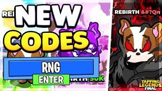 ️NEW ALL WORKING TAPPING LEGENDS FINAL RNG CODES OCTOBER 2024! | Roblox