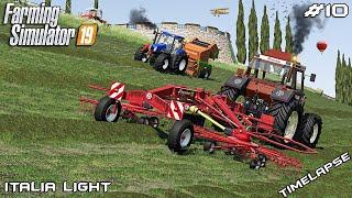 Baling GRASS with NEW HOLLAND & FIAT | Animals on Italia | Farming Simulator 19 | Episode 10