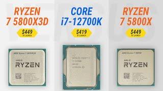 Ryzen 7 5800X3D vs Ryzen 7 5800X vs Core i7-12700K (DDR4/DDR5) w/ RTX 3080 Ti