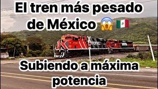 Impresionante, el TREN más pesado de México subiendo con 106 vagones cargados