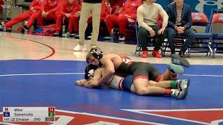 141lbs Kai Miller (Maryland) vs Ethan Szerencsits (American)