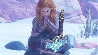 Thrud Gets Her Father Thor Hammer SECRET ENDING - God Of War Ragnarok PS5 2022