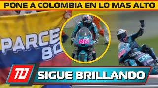 ¡YA ES HISTORICO! EL HIMNO COLOMBIANO SUENA CADA VEZ MÁS EN  LAS MOTO 3 GRACIAS A DAVID ALONSO