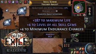 【Path of Exile 3.25】INSANE +4 FOCUSED AMULET Craft in Settlers League & Boats - 1254