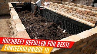 Hochbeet richtig befüllen für "Beste Ernteergebnisse", Welche Schichten sind notwendig?