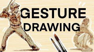 Gesture Drawing With WATERCOLOR! Sketchbook Session + Tips!