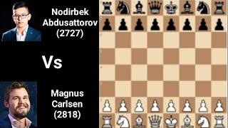 Magnus Carlsen vs Nodirbek Abdusattorov || Champions Chess Tour Finals | 2023