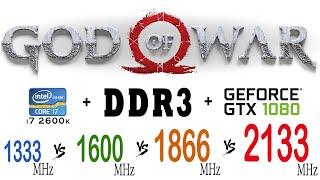 God Of War on DDR3 1333 MHz, 1600 MHz, 1866 MHz, 2133 MHz