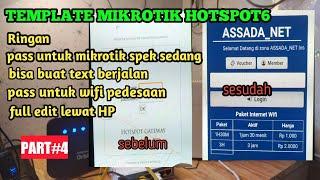 Part 4: Cara Edit Dan Upload Template Login Mikrotik Hotspot6 ‼️ Untuk mikrotik Rb951Ui 2nD