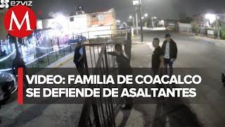 Amenazan a familia de Coacalco y terminan desarmados y golpeados