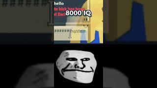 Roblox 8000 IQ Moment!   (troll face meme) #shorts #trollface #memes