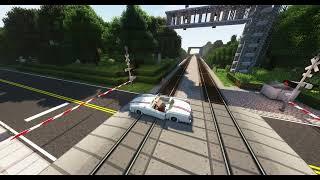 Car Gets Stuck on Tracks and Gets Hit by UP Manifest! (Immersive Railroading)