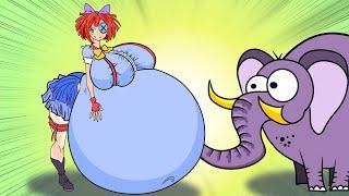 Inflation Time a Big Belly Balloon You Won't Believe the Amazing Digital Circus Funny cartoon