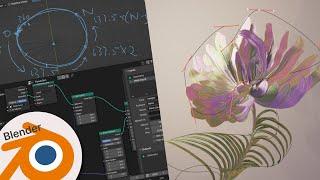 Generate flowers from ANY curve! (Part 1) | Blender Geometry Nodes Tutorial