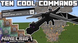 Minecraft Bedrock - TEN COOL COMMANDS - Ride the Dragon! [ Tutorial ] MCPE,PS4,Xbox,Windows,Switch