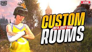 BEST LiVE CUSTOM ROOMS WOW ROOMS PUBG MOBILE WiTH JERRY BABA YT LiVE | NO HATE JUST CONTENT BnAO