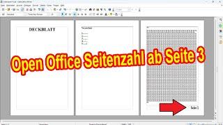Open Office Seitenzahl ab Seite 3 mit 1 beginnen nach Inhaltsverzeichnis / Ab bestimmter Seite