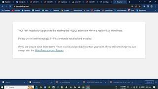 fix your php installation appears to be missing the mysql extension which is required by wordpress.