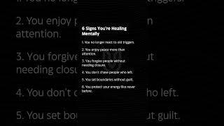 6 Signs You're Healing Mentally | Emotional Growth Mindset