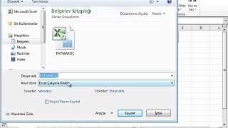 203 Excel'de Dosyayı Farklı Kaydetme