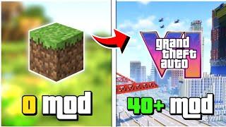 Turning Minecraft Into GTA 6 With 40+ Different Mods