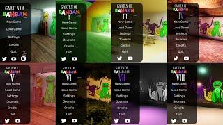 Garten of Banban 1 2 3 4 5 6 7 8 - Main Menu Comparison (New Concepts)