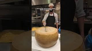 PASTA PREPARED IN A MASSIVE CHEESE WHEEL! 