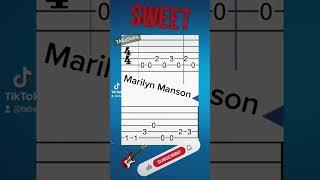 Marilyn Manson - Sweet Dreams {Easy Guitar Tutorial Tabs}