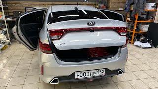 Kia Rio - замена динамиков в дверях и установка усилителя. Автозвук за 20 тысяч рублей.