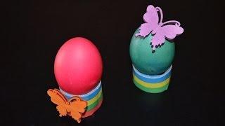 Ostern: Eierbecher aus Luftschlangen