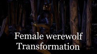 A date with the Full moon (FEMALE WEREWOLF TRANSFORMATION)