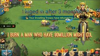 I attacked a person who have 90 m might and then / lords mobile  new video /#ownsrey/#lordsmobile