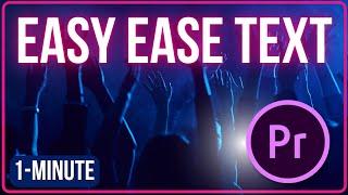 Easy Ease Text effect in Premiere Pro  #adobepremierepro