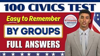 100 Civics Questions and Answers 2024 (By Group) for US Citizenship Interview and Test