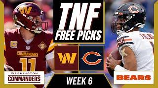 Thursday Night Football Picks (NFL Week 6) COMMANDERS vs BEARS | TNF Parlay Picks