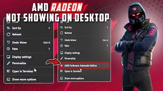 AMD Radeon Not Showing On Desktop | AMD Software Missing Fixed | Amd Adrenalin Not Opening Solve