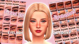 Fixed CC Eyelashes in Eyelash Category with links | The Sims 4