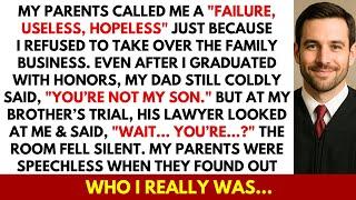 My Parents Called Me a Failure — Then My Dad’s Lawyer Froze and Said: "You’re a Federal Judge?"